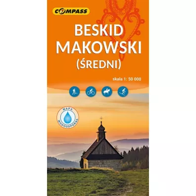 Beskid Makowski (�redni). Mapa turystyczna w skali 1:50 000 (wersja wodoodporna)