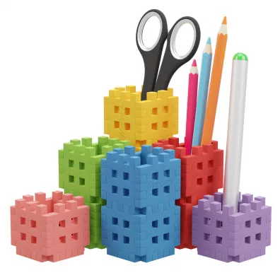 Klocki konstrukcyjne Mini Waffle 70 element�w Przybornik MARIOINEX 905746
