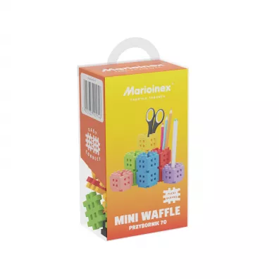 Klocki konstrukcyjne Mini Waffle 70 element�w Przybornik MARIOINEX 905746