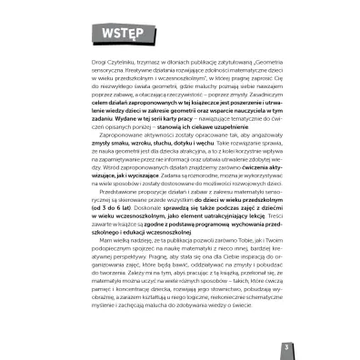Geometria sensoryczna. Kreatywne dzia�ania rozwijaj�ce zdolno�ci matematyczne dzieci w wieku przedszkolnym i wczesnoszkolnym. Ksi��ka dla nauczyciela