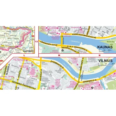 Litwa �otwa Estonia laminowana mapa samochodowa 1:700 000 2026