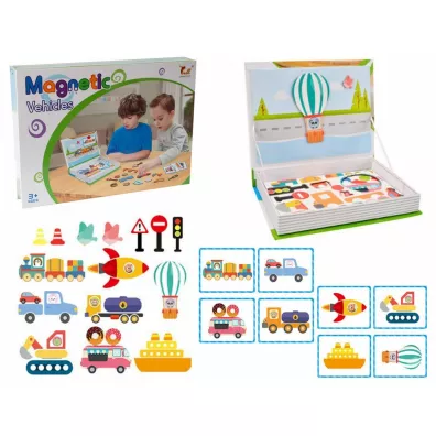 Puzzle magnetyczne 57 el. Pojazdy Askato