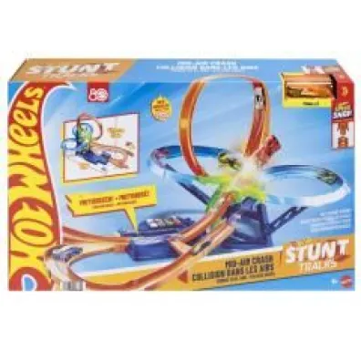 Hot Wheels. Stunt Tracks Mir-Air Crash +auto 1:64 Mattel