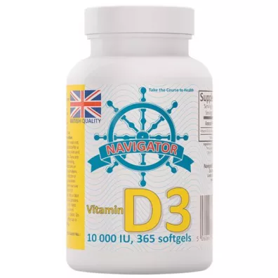 Navigator Vitamin D3 10000 IU Suplement diety 365 kaps.