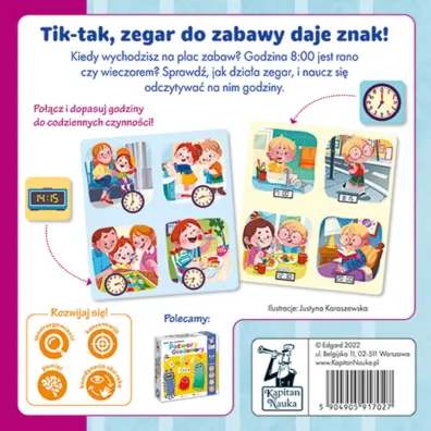 Gra w zegar. Kt�ra to godzina? Tik, tak, zegar do zabawy daje znak! Edgard