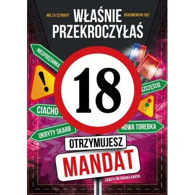 Armin Style KARNET URODZINY 18 B6 Z KOP AS GM-1264 FOL
