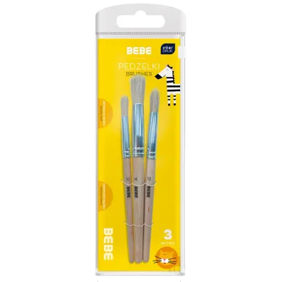 Interdruk P�dzle drewniane jumbo BB Kids 3 szt.