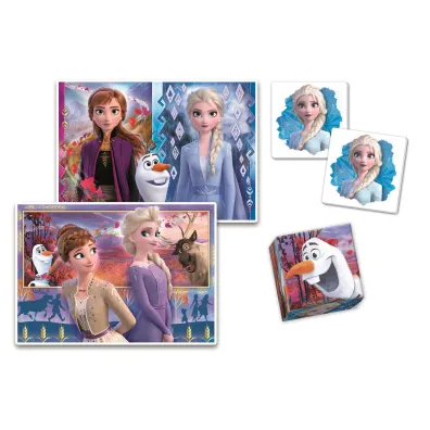 Puzzle 30+48 el. + Memo + 6 klock�w Edukit Frozen Clementoni