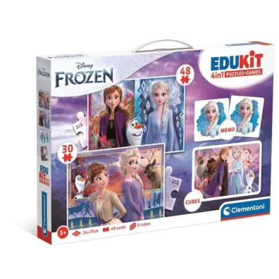 Puzzle 30+48 el. + Memo + 6 klock�w Edukit Frozen Clementoni