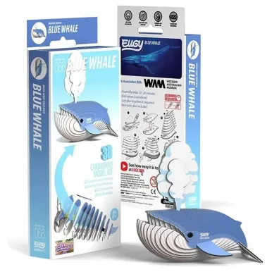 Puzzle Wieloryb P�etwal B��kitny Eugy. Eko Uk�adanka 3D Qelements