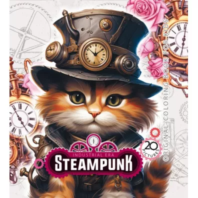 Kolorowanka usztywniana Steampunk Kot