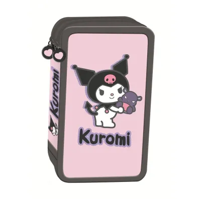 St. Majewski Pi�rnik szkolny potr�jny z wyposa�eniem Kuromi Pink