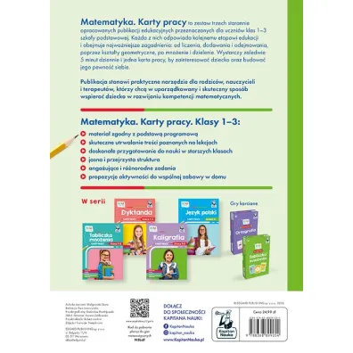 Matematyka. Karty pracy. Klasa 3. Kapitan Nauka. EDUseria