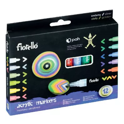 Fiorello Markery akrylowe 12 szt.