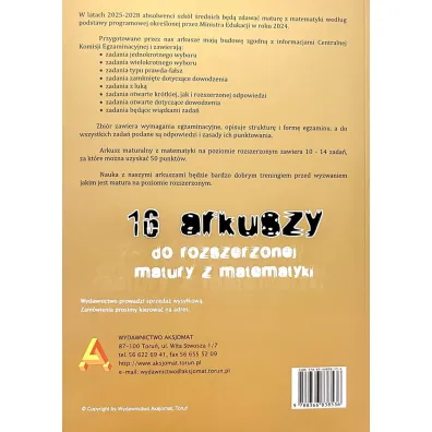 Arkusze maturalne z matematyki 2025-2028. Poziom rozszerzony