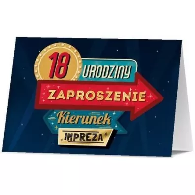 Pan Dragon Zaproszenie Urodziny 18 10 szt.