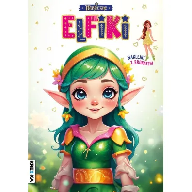Magiczne elfiki. Kolorowanka z brokatem