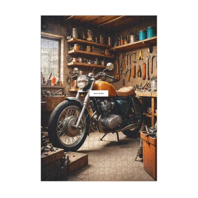 Puzzle 500 el. Medium-L Transport. Motocykl w gara�u Dodo