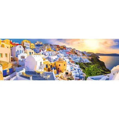 Puzzle panoramiczne 1000 el. Zach�d s�o�ca na Santorini Trefl