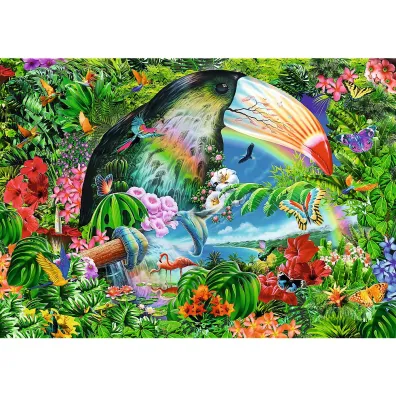 Puzzle spiralne 1040 el. Tropikalne zwierz�ta Trefl