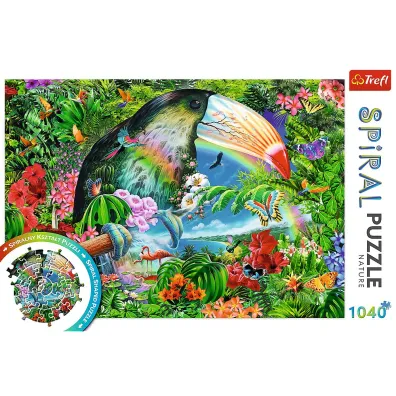 Puzzle spiralne 1040 el. Tropikalne zwierz�ta Trefl