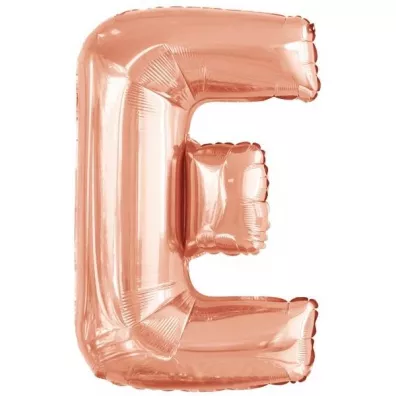 Amscan Balon foliowy litera E r�owe z�oto 56,5x86cm