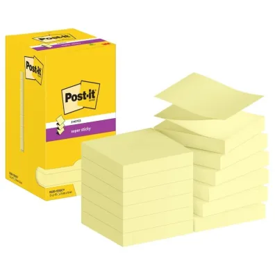 Post-It Karteczki Super Sticky ��te 76x76mm 12x90 kartek