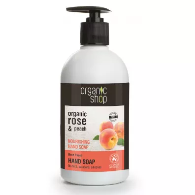 Organic Shop Organic Rose & Peach Nourishing Hand Soap od�ywcze myd�o do r�k 500 ml