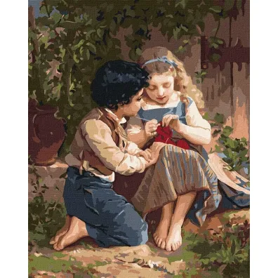 Ideyka Malowanie po numerach - Dwoje w ogrodzie 40x50cm
