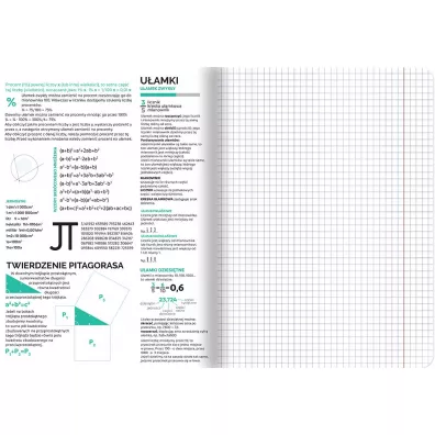 Top-2000 Zeszyt A5 Matma Matematyka ze �ci�gami kratka, 70g 60 kartek