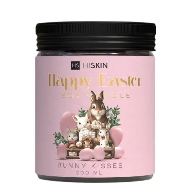 HiSkin Happy Easter Soy Candle wieca sojowa Bunny Kisses 200 ml