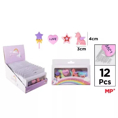 Mp Main Paper Gumki �cieralne Unicorn 4 szt.
