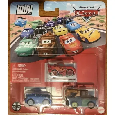 Cars Auta Mikroauta 3-pak Mattel