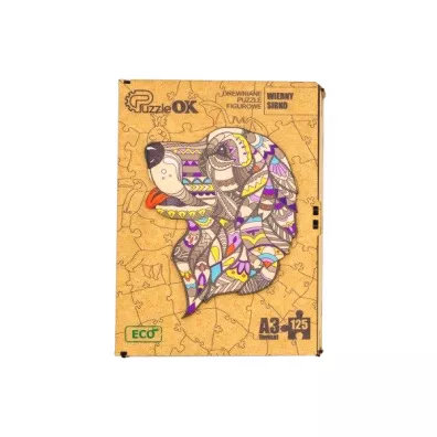 Puzzle drewniane eko 125 el. Wierny Sirko A3 Maksik