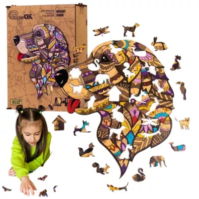 Puzzle drewniane eko 125 el. Wierny Sirko A3 Maksik