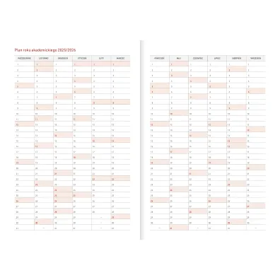 Wok� Nas Kalendarz akademicki 2025/2026 A5 tygodniowy PCV Mapa