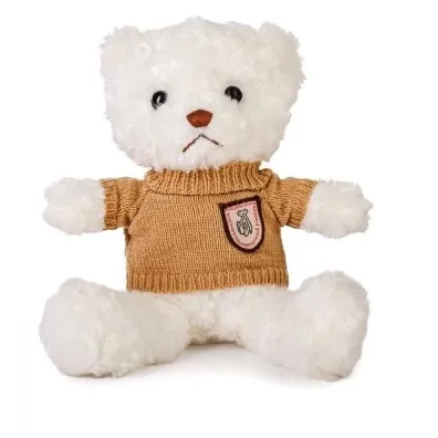Mi� bia�y 22cm w sweterku latte Daffi