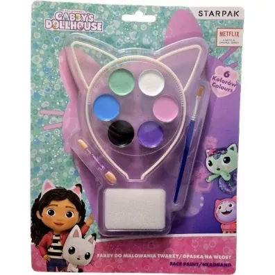 Farby do twarzy 6 kolorw z opask Gabbys Dollhouse STARPAK 550660