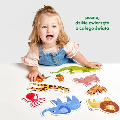 Puzzle progresywne Dzikie zwierz�tka Bright Junior Media