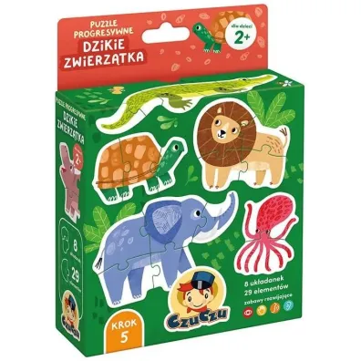 Puzzle progresywne Dzikie zwierz�tka Bright Junior Media