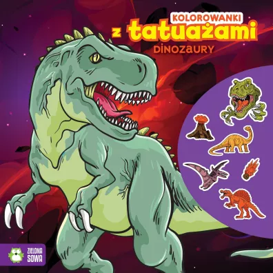 Dinozaury. Kolorowanki z tatua�ami