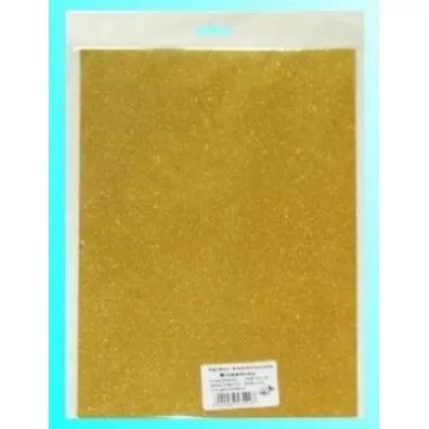 Galeria Hobby Karton brokatowy obustronny z�oty 23x33 cm, 5 arkuszy