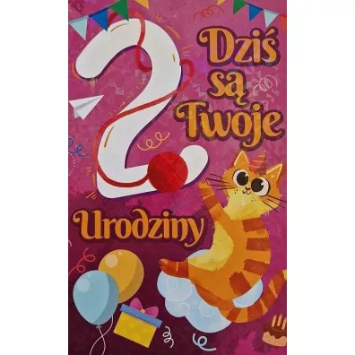 Yeku Karnet Urodziny 2 dziewczynka
