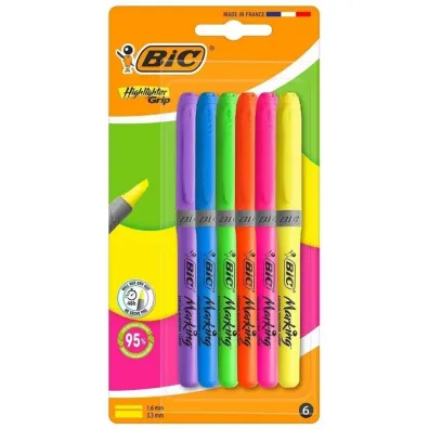 Zakre�lacz 6 kolor�w neon BIC 137881