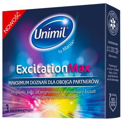 Unimil Excitation Max prezerwatywy 3 szt.