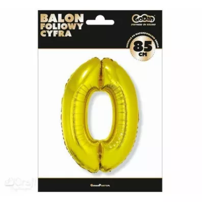 Godan Balon cyfra 0 zoty 85cm