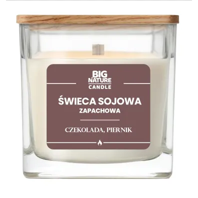 Big Nature �wieca sojowa o zapachu Czekolada i Piernik 220 g