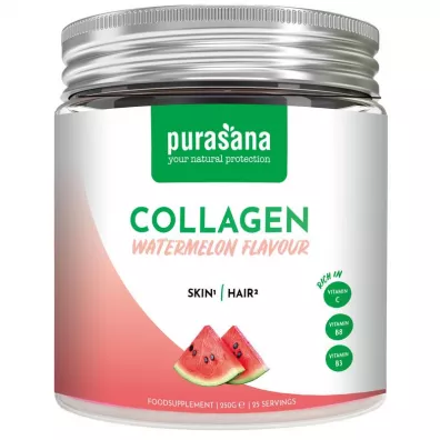 Purasana Kolagen z witamin� C, niacyn� i biotyn� o smaku arbuzowym - suplement diety 250 g