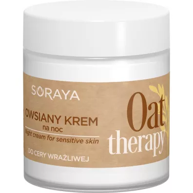 Soraya Oat Therapy Night Cream owsiany krem do twarzy na noc do cery wraliwej 75 ml
