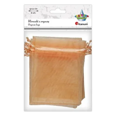 Titanum Woreczki z organzy �ososiowe 9x12cm 6 szt.